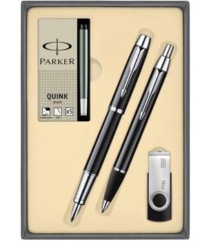 Zestaw Parker IM DUO Pióro Parker Długopis Parker z Nabojami Parker i pamięcią USB 16 GB IM DUO+USB  (2).jpg